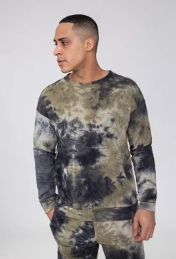 Ensemble sweat & jogging motif tie and dye imprimé