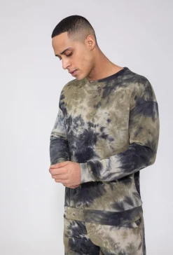 Ensemble sweat & jogging motif tie and dye imprimé
