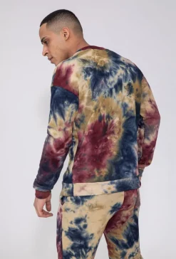 Ensemble sweat & jogging motif tie and dye imprimé