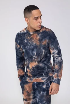 Ensemble sweat & jogging motif tie and dye imprimé