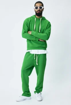 Ensemble tendance sweat jogging à carreaux matelassés
