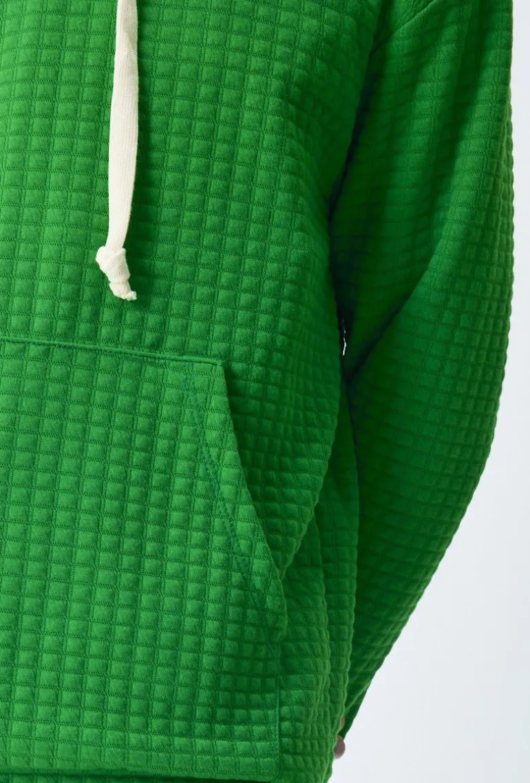 Ensemble tendance sweat jogging à carreaux matelassés