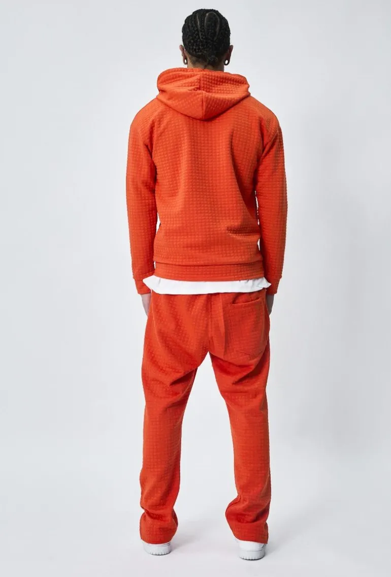 Ensemble tendance sweat jogging à carreaux matelassés