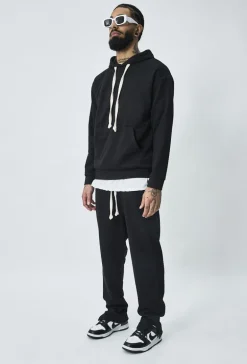 Ensemble tendance sweat jogging à carreaux matelassés