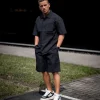 Ensemble texturé chemise short uni
