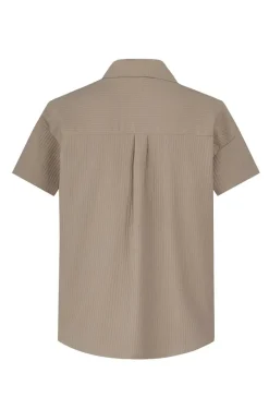 Ensemble texturé chemise short uni