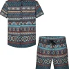 Ensemble tribal géométrique foncé