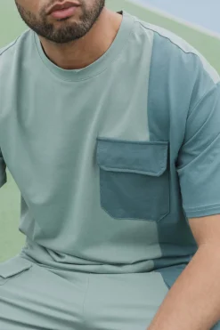 Ensemble t-shirt short bicolore