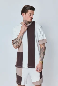 Ensemble t-shirt short patchwork
