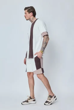 Ensemble t-shirt short patchwork
