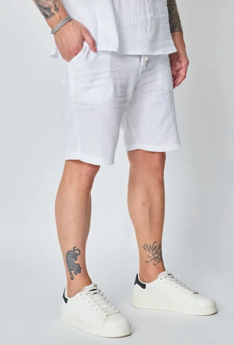 Ensemble t-shirt short uni gaz de coton