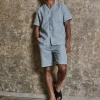 Ensemble uni chemise manches courtes short