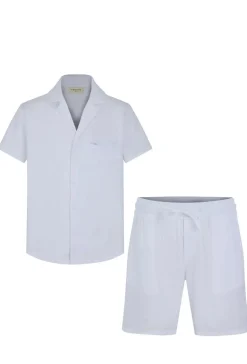 Ensemble uni chemise manches courtes short