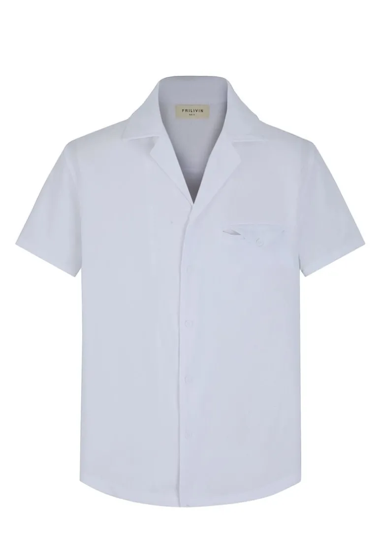 Ensemble uni chemise manches courtes short