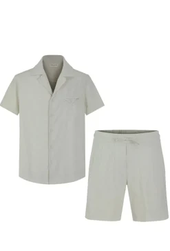 Ensemble uni chemise manches courtes short