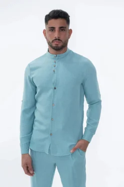 Ensemble uni chemise manches courtes pantalon