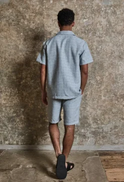 Ensemble uni chemise manches courtes short