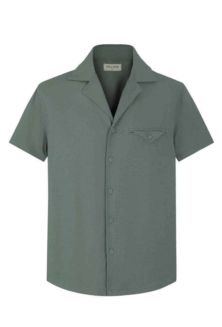 Ensemble uni chemise manches courtes short