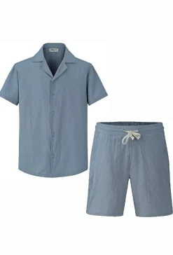 Ensemble uni décontracté chemise short