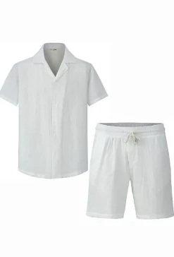 Ensemble uni décontracté chemise short