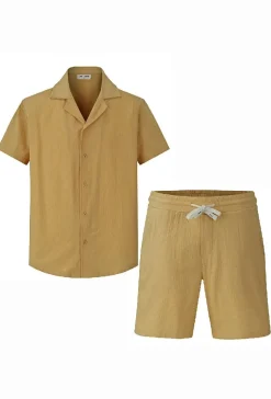 Ensemble uni décontracté chemise short
