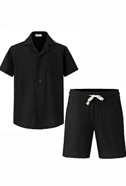 Ensemble uni décontracté chemise short