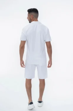 Ensemble uni plissé chemise et short