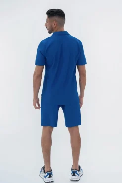 Ensemble uni plissé chemise et short