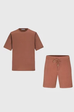 Ensemble uni plissé tshirt & short