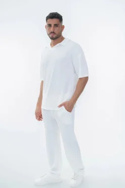 Ensemble uni plissé t-shirt pantalon