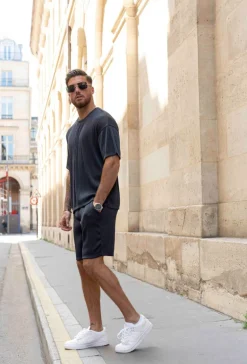 Ensemble uni plissé tshirt & short