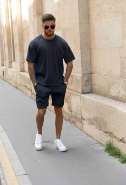Ensemble uni plissé tshirt & short