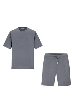 Ensemble uni plissé tshirt & short