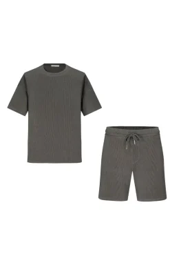 Ensemble uni plissé tshirt & short