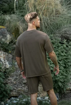 Ensemble uni plissé tshirt & short