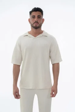Ensemble uni plissé t-shirt pantalon