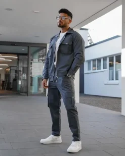 Ensemble uni veste cargo