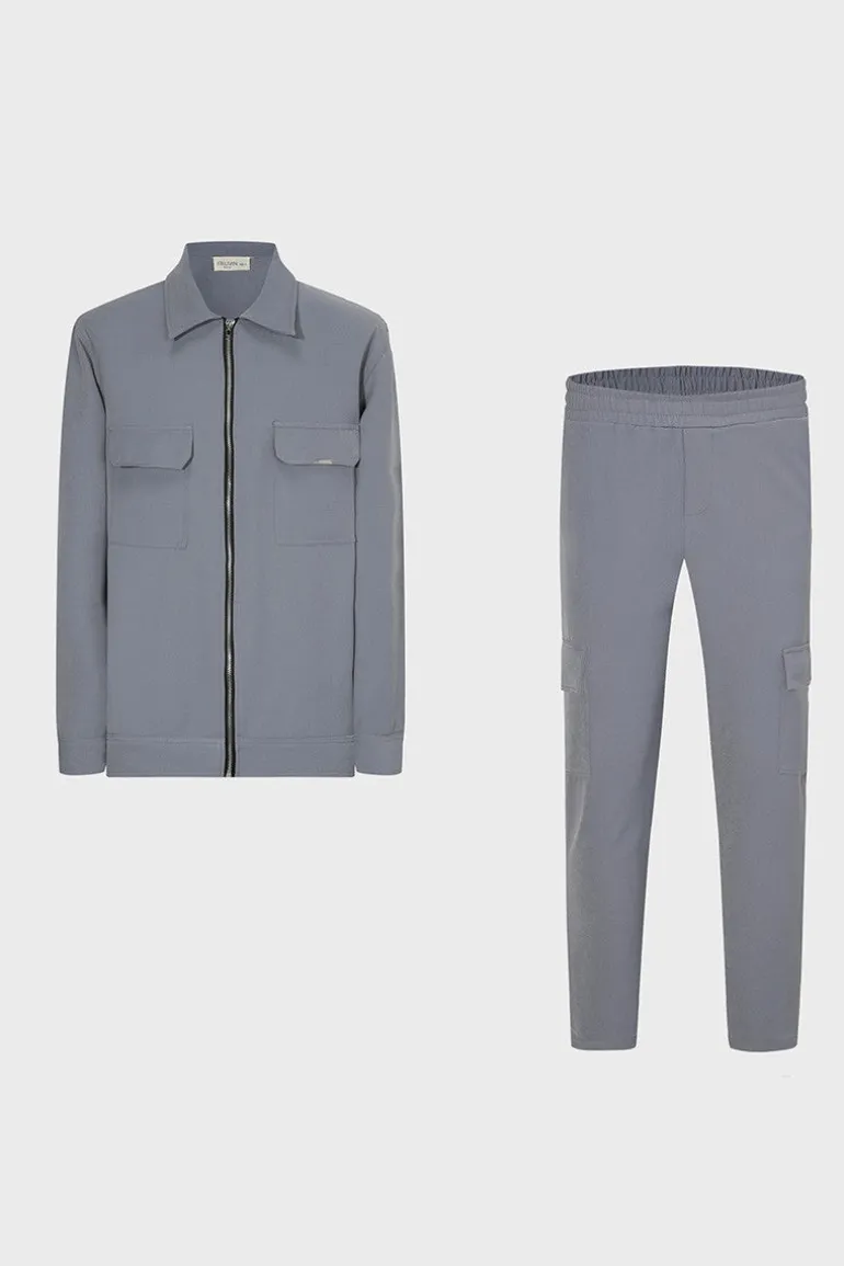 Ensemble uni veste pantalon cargo