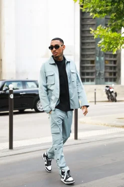 Ensemble utillity veste pantalon cargo