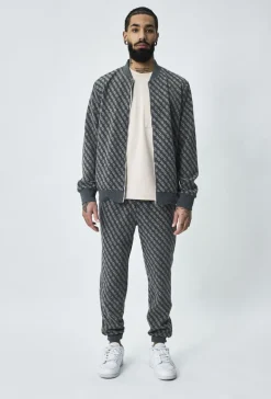 Ensemble veste et pantalon à imprimé chaine graphique