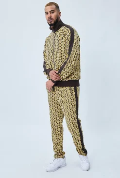 Ensemble veste et pantalon à imprimé graphique