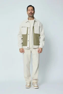 Ensemble veste et pantalon bi couleur