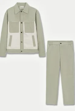 Ensemble veste et pantalon bi couleur
