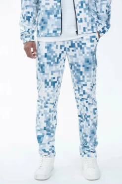 Ensemble veste et pantalon à motifs géométrique
