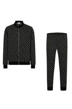 Ensemble veste et pantalon à imprimé chaine graphique