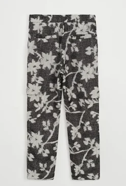 Ensemble veste pantalon à motif feuillage