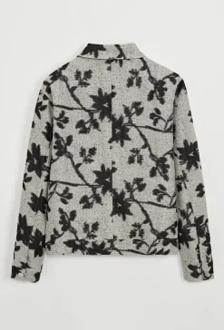 Ensemble veste pantalon à motif feuillage