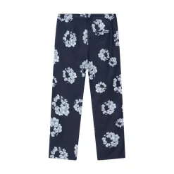Ensemble veste pantalon en jean fleurie