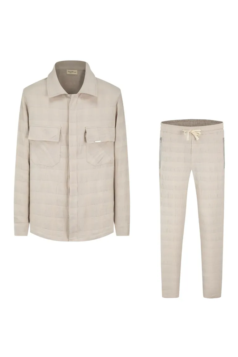 Ensemble veste pantalon effet froissé