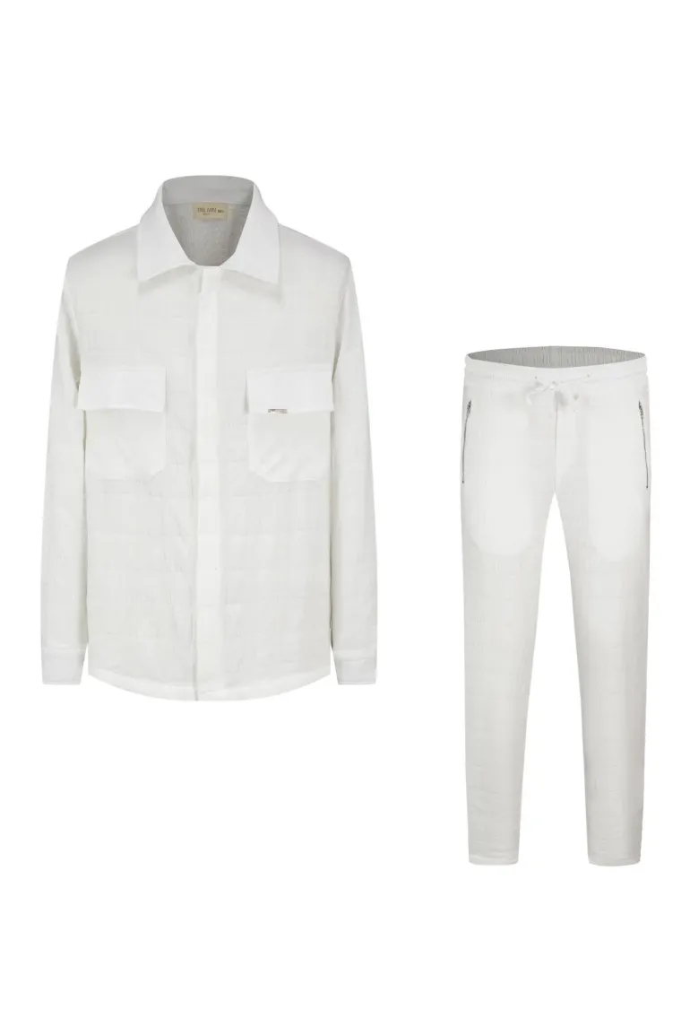 Ensemble veste pantalon effet froissé